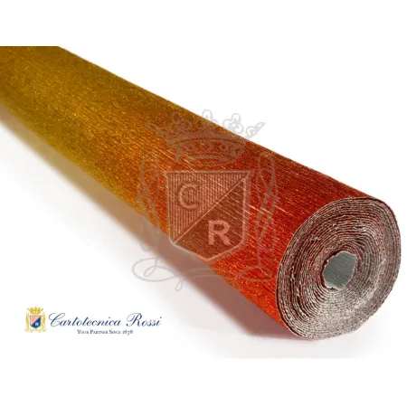 Krepina Włoska 180g, 50x250cm,801/1 złoto-czerwony